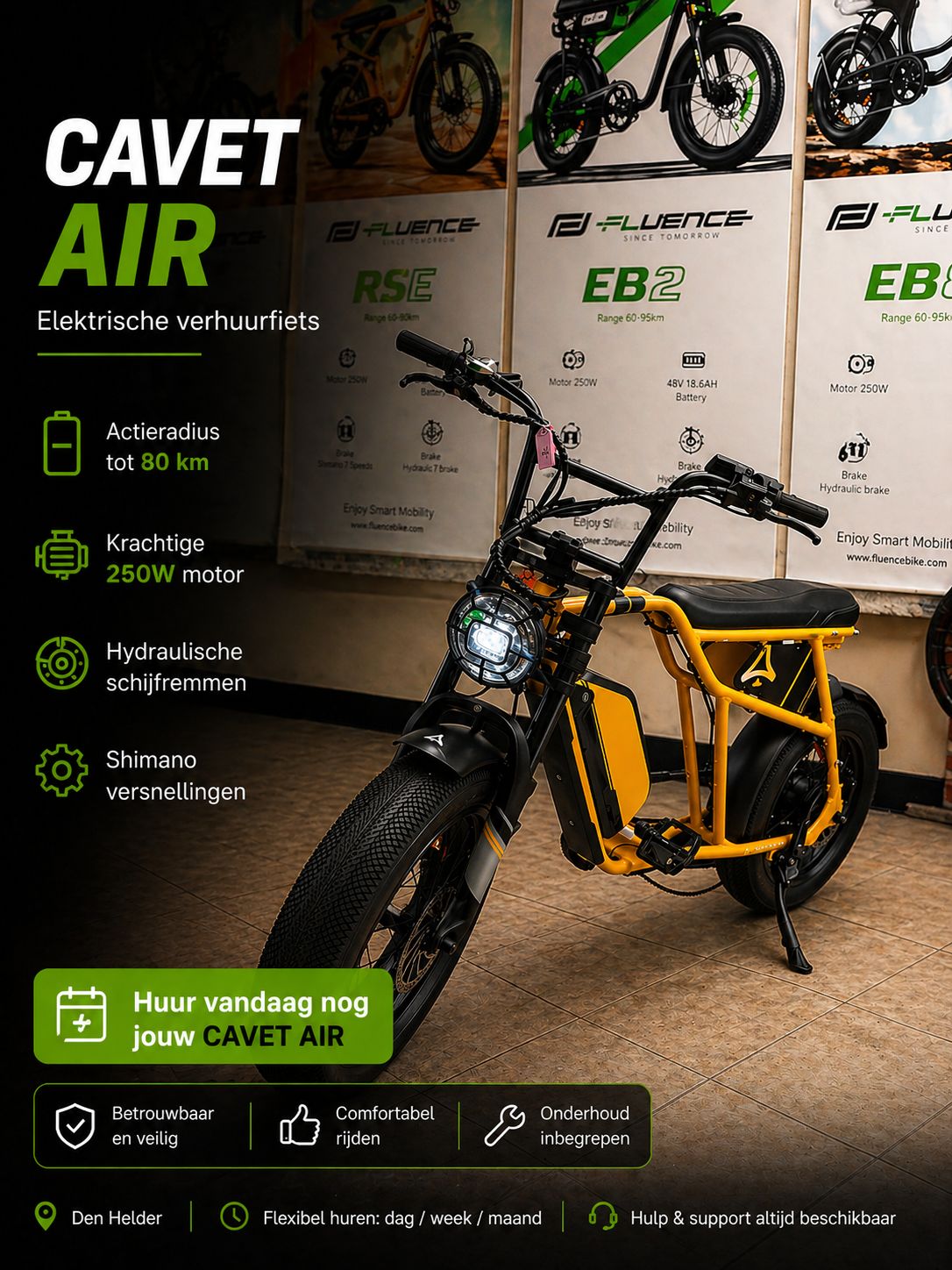 Cavet Air Fatbike Geel - Verhuur