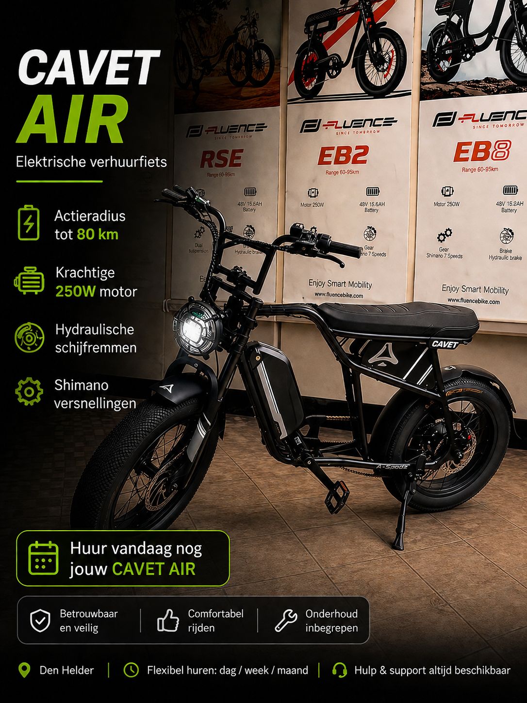 Cavet Fatbike Zwart - Verhuur