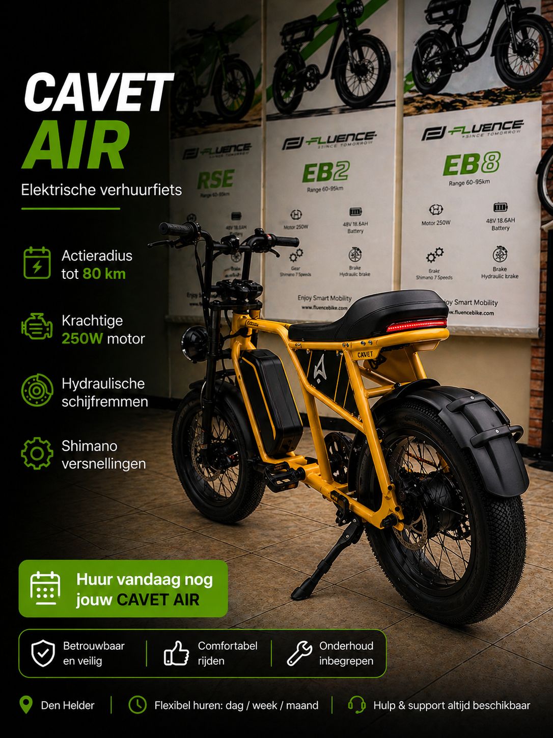 Cavet Air Fatbike Geel - Verhuur