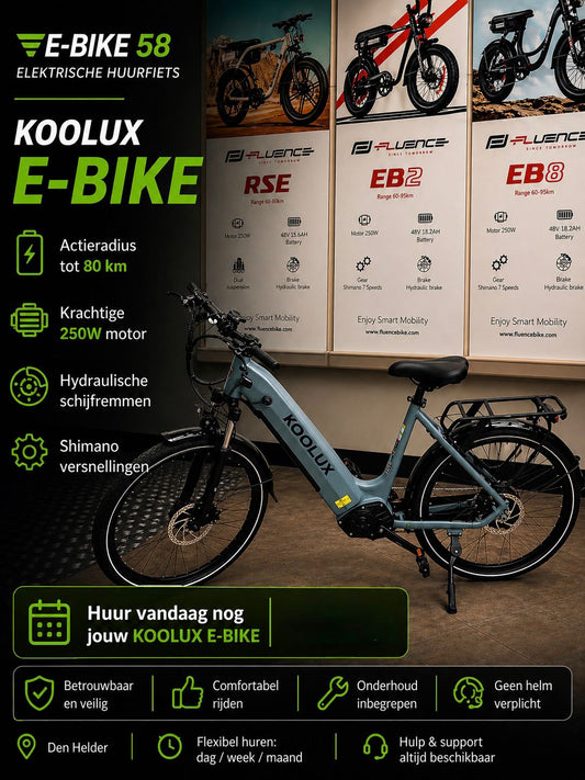 Koolux E-Bike Blauw - Verhuur