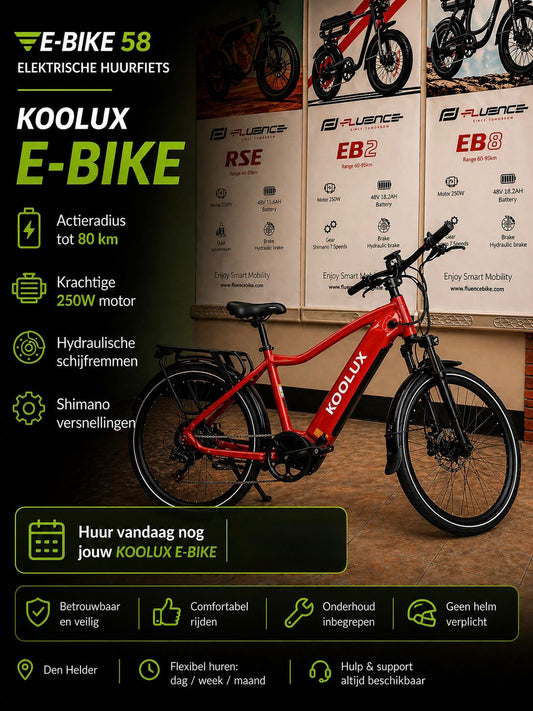 Koolux E-Bike Rood - Verhuur