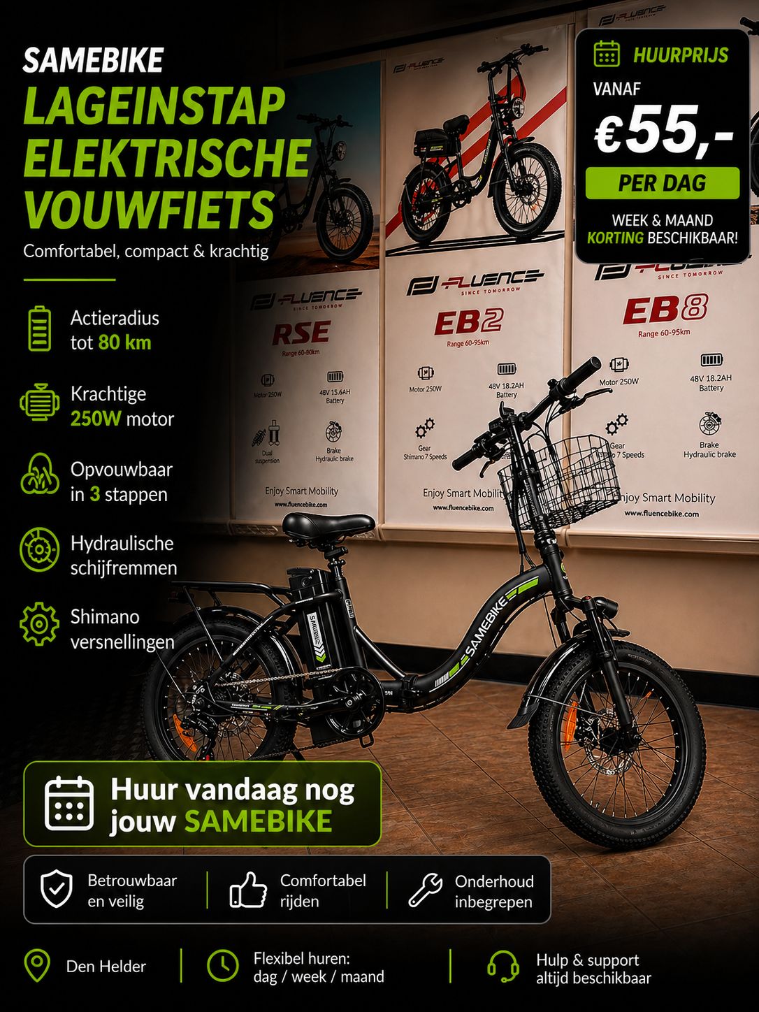 Samebike Vouwfiets - Verhuur